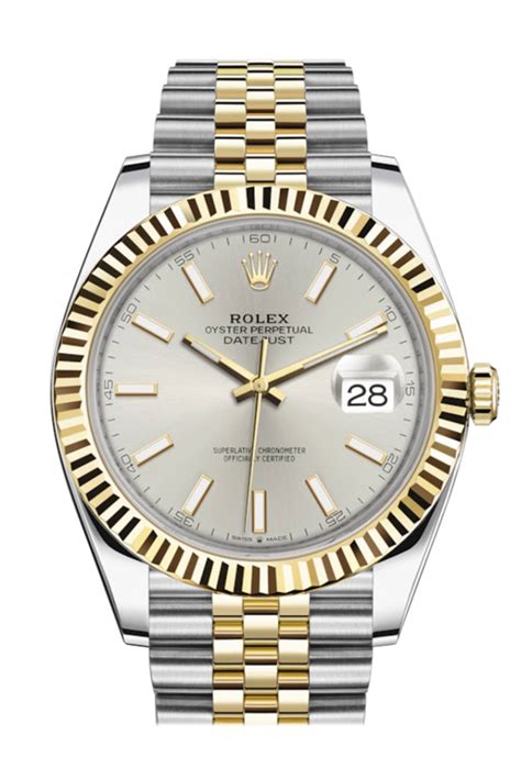 rolex silver with gold|rolex datejust 41 gold silver.